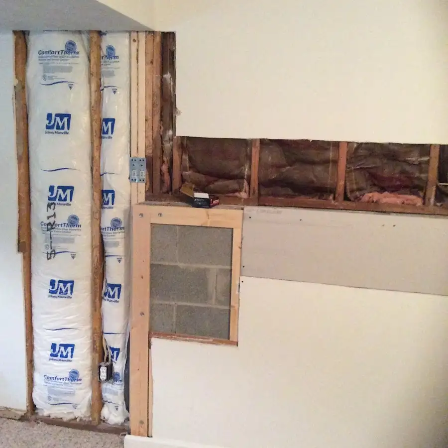 Wall insulation replacement during Contents Cleaning & Restoration in Lake Barrington